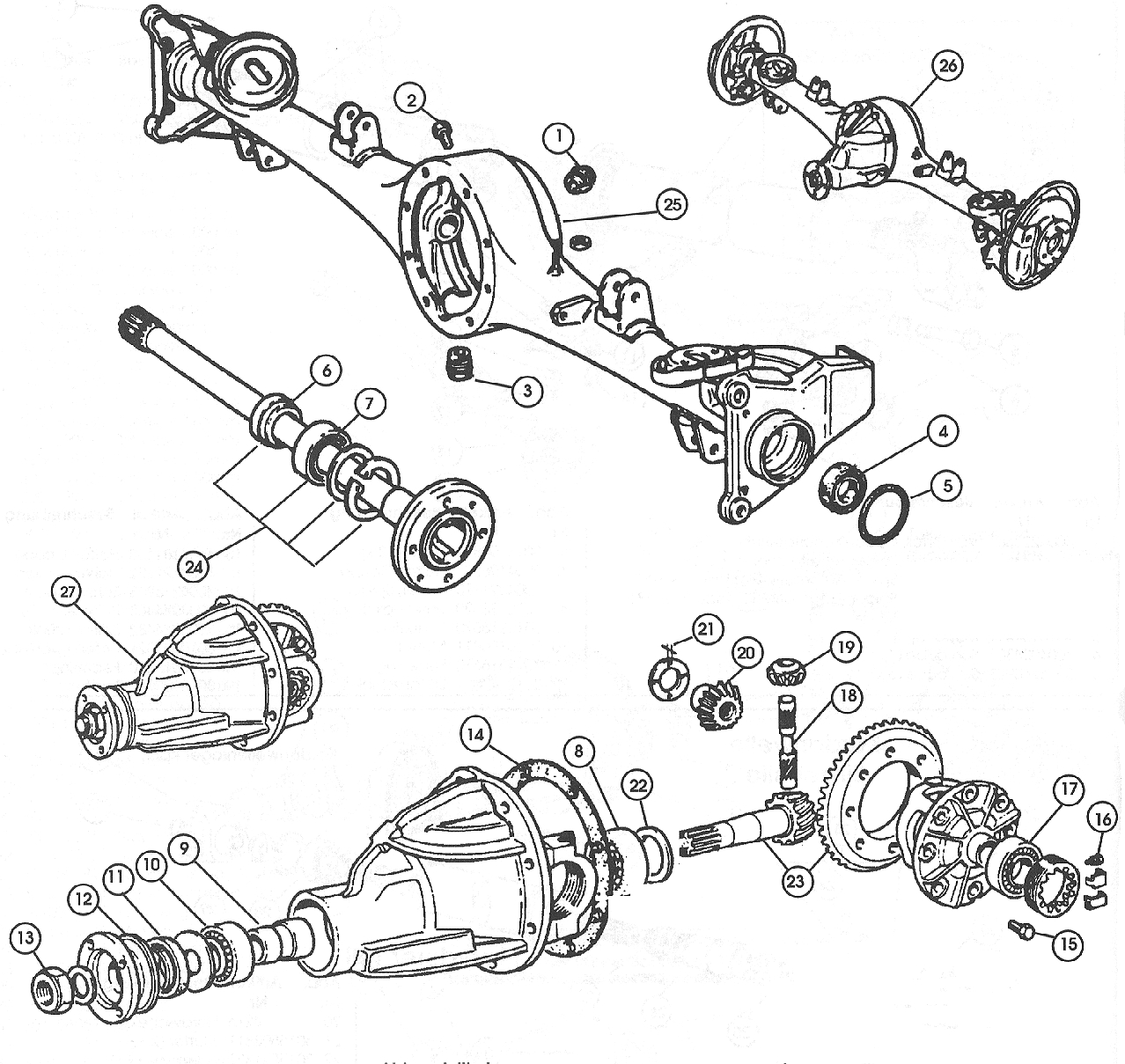 Solid Rear Axle & Diff. Gears – 1968-78